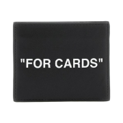 Off-White Quote Leather Card Holder Black