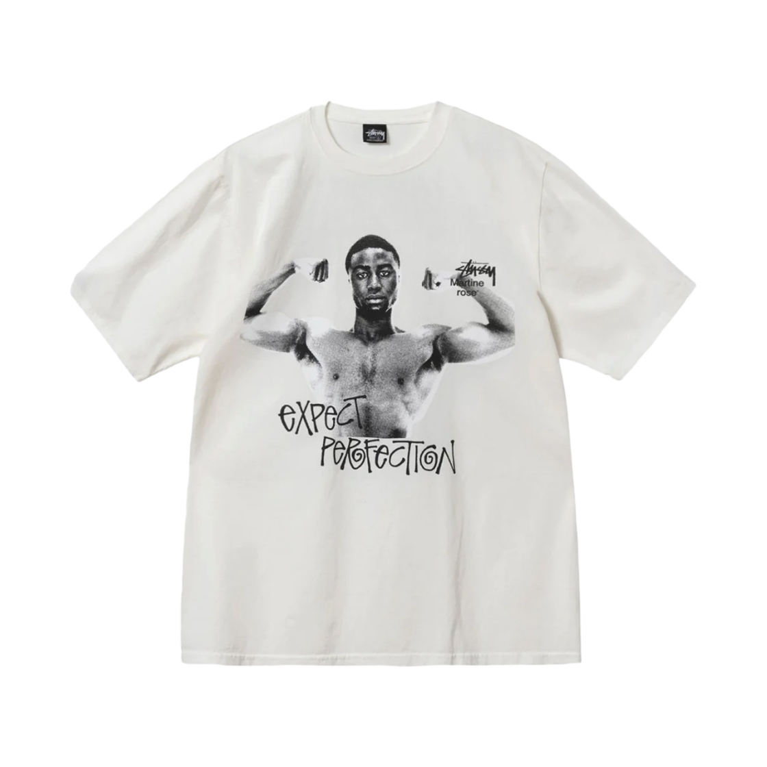 스투시 x 마틴 로즈 스탠드 펌 피그먼트 다이드 티셔츠 내츄럴(Stussy x Martine Rose Stand Firm Pigment Dyed T-Shirt Natural)