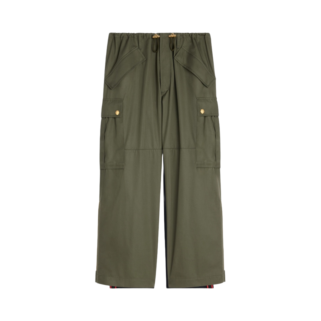 (W) 셀린느 테크니컬 코튼 카고 팬츠 카키((W) Celine Cargo Pants in Technical Cotton Khaki) - 1