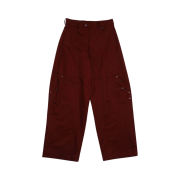Haleine Stud & Carpenter Baggy Pants Burgundy