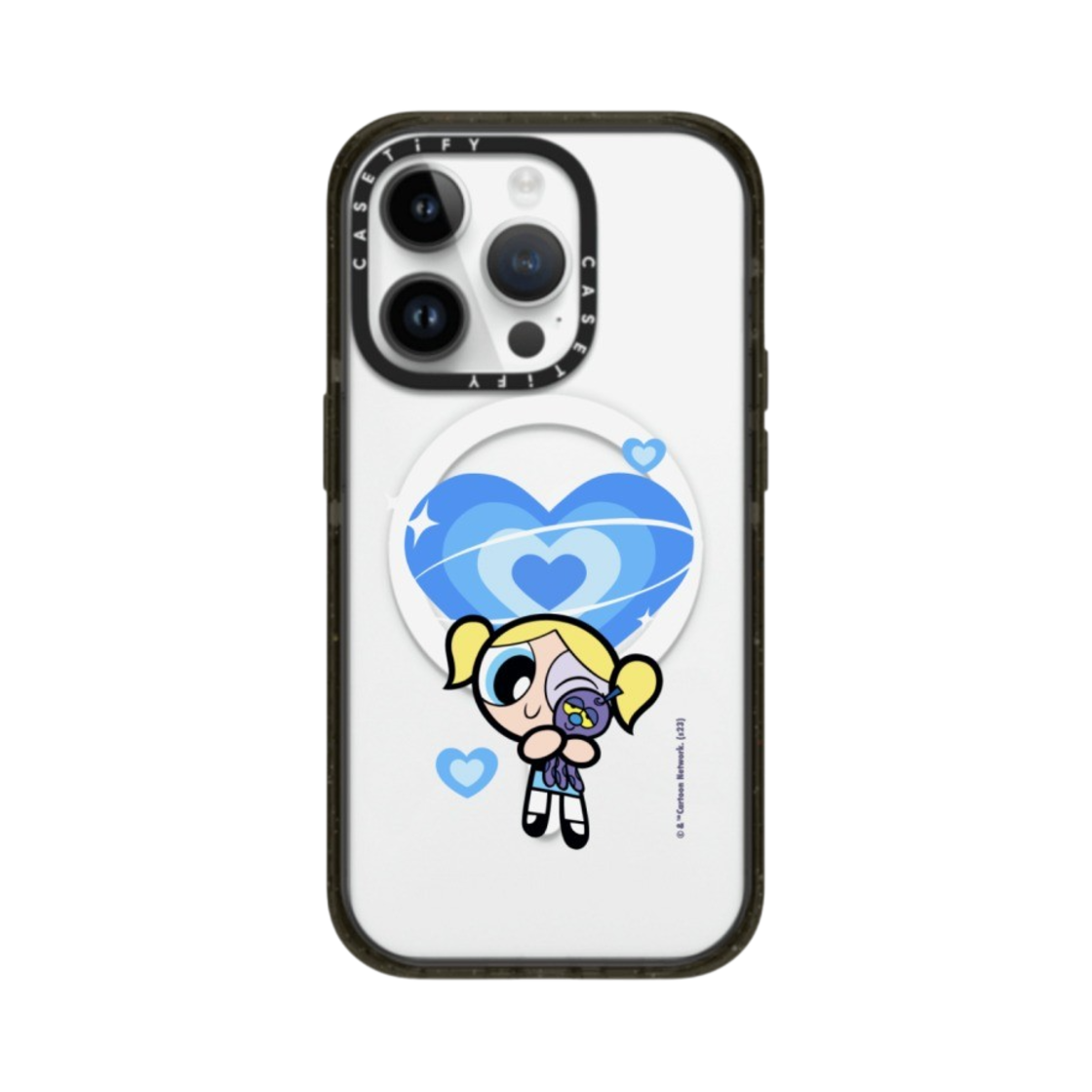 케이스티파이 x 파워퍼프걸 커스텀 아이폰 버블스 맥세이프 임팩트 케이스 클리어 블랙(Casetify x The Powerpuff Girls Custom iPhone Bubbles Magsafe Impact Case Clear Black) - 1