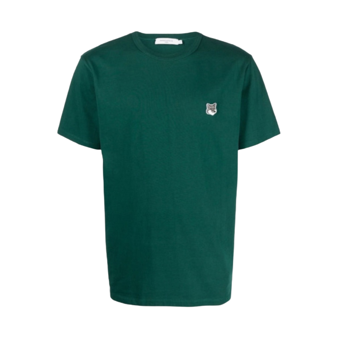 HM00107KJ0008-P390 Maison Kitsune Fox Head Patch Classic T-Shirt Dark Green