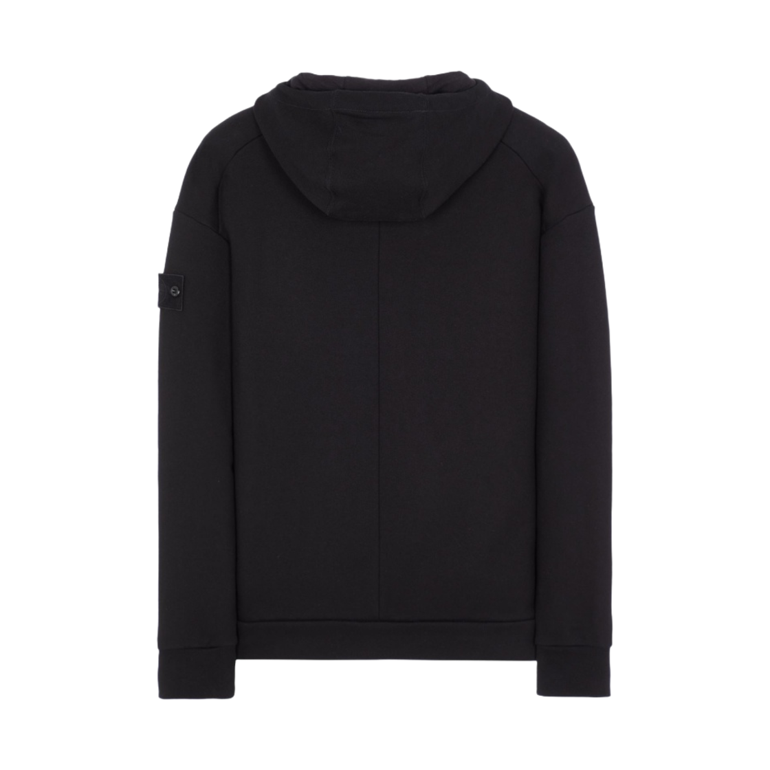 스톤 아일랜드 625F3 고스트 피스 코튼 플리스 후드 스웨트셔츠 블랙 - 22FW(Stone Island 625F3 Ghost Piece Cotton Fleece Hooded Sweatshirt Black - 22FW) - 2