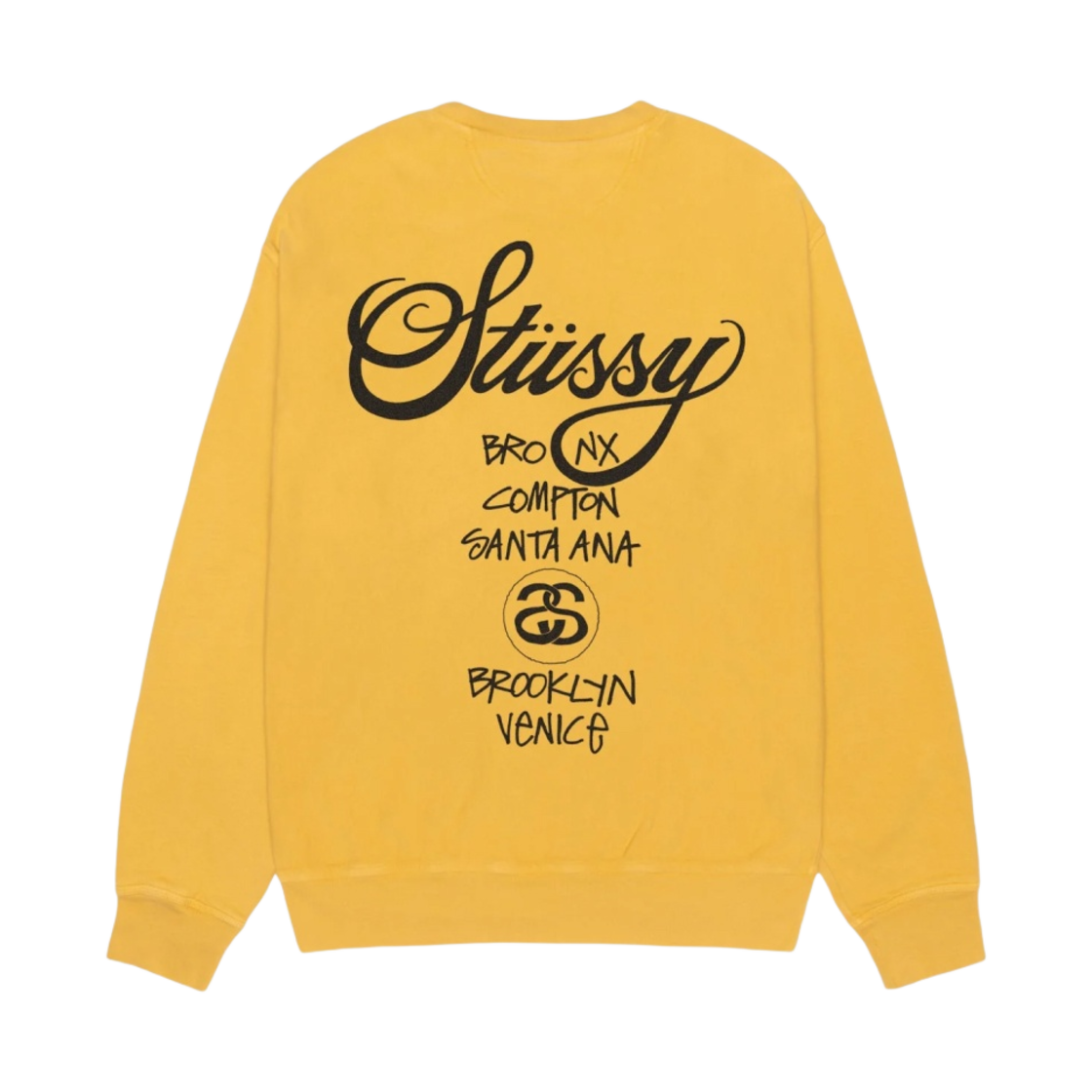스투시 월드투어 크루넥 피그먼트 다이드 허니(Stussy World Tour Crew Pigment Dyed Honey) - 2