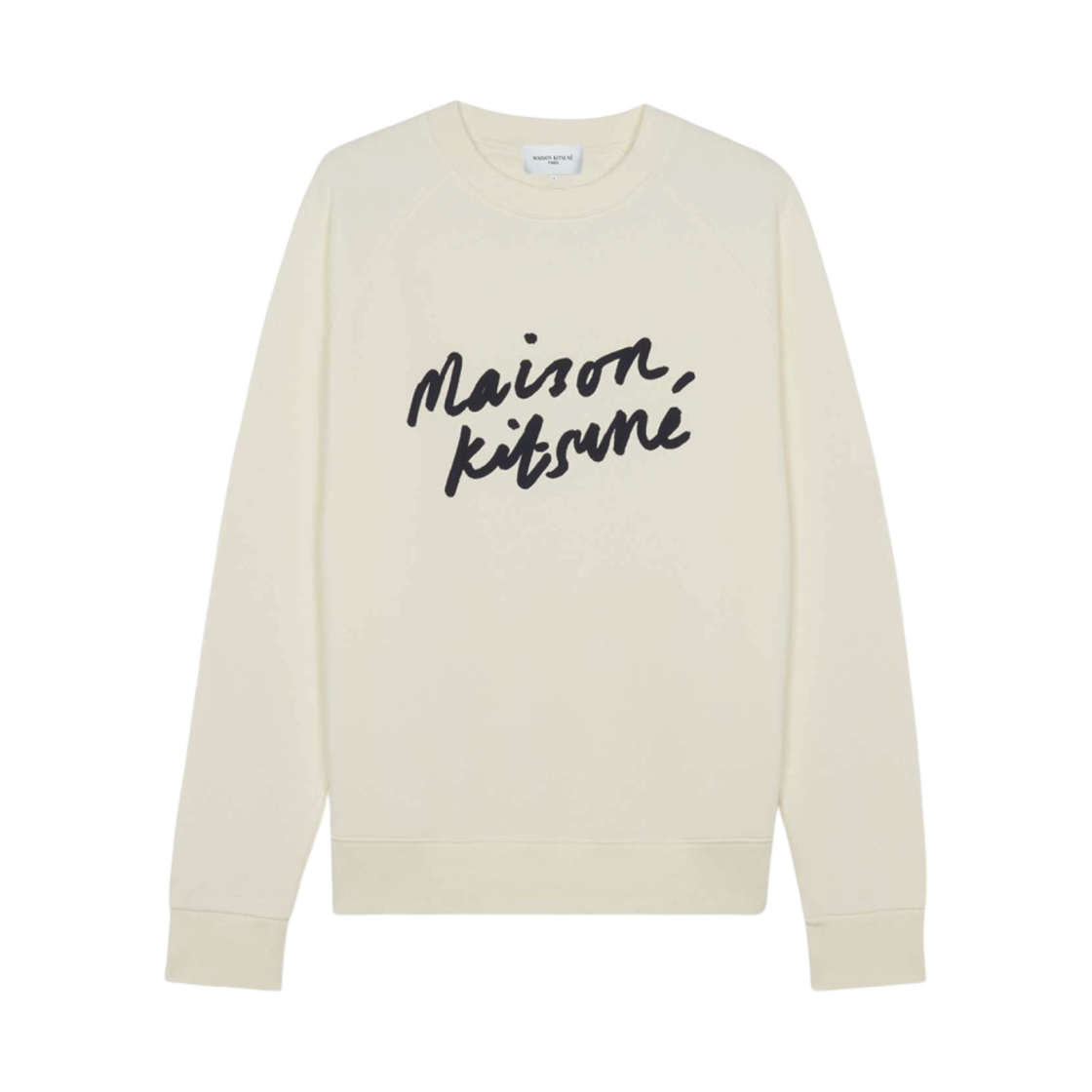 메종 키츠네 핸드라이팅 클린 스웨트셔츠 에크루(Maison Kitsune Handwriting Clean Sweatshirt Ecru) - 1