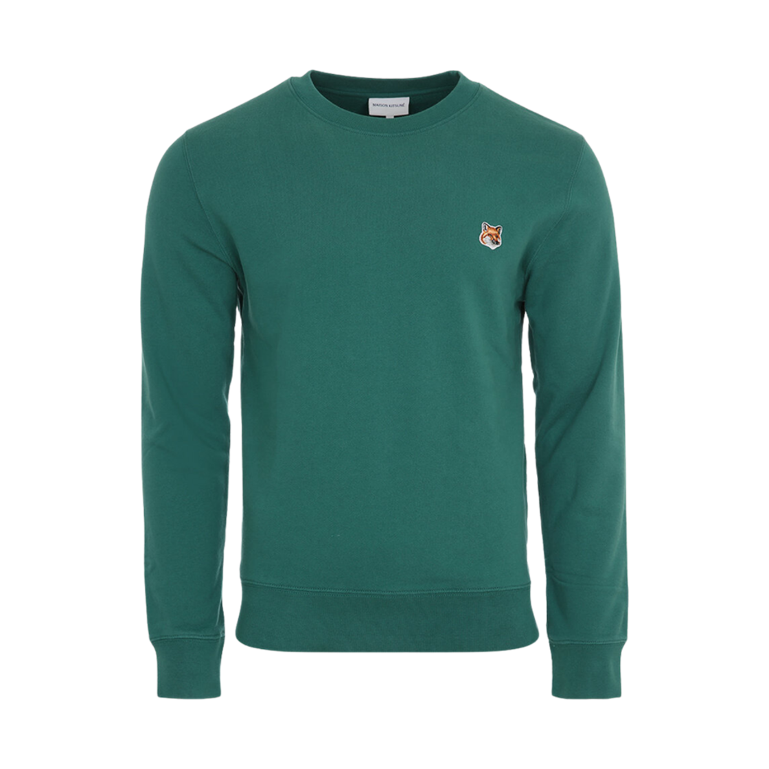 LM00301KM0001-P373 Maison Kitsune Fox Head Patch Regular Sweatshirt Pine