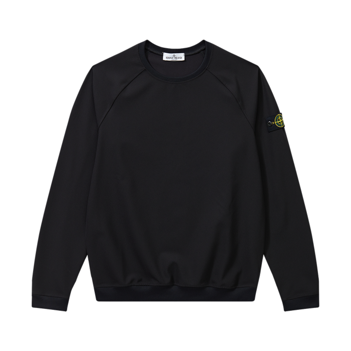 791660344-V0029 (Kids) Stone Island 60344 Logo Sweatshirt Black - 24SS