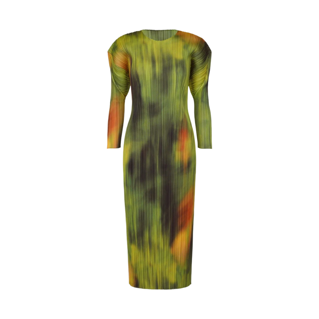 JH685-58 (W) Pleats Please Issey Miyake Dress Spinach