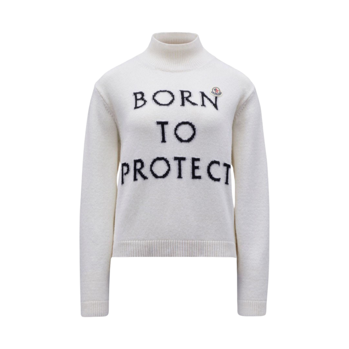 (W) 몽클레르 본 투 프로텍트 울 스웨터 화이트 - 22SS((W) Moncler Born To Protect Wool Sweater White - 22SS) - 1