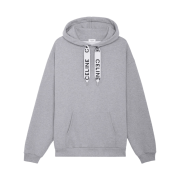 Celine Loose Hoodie in Cotton Fleece Light Grey