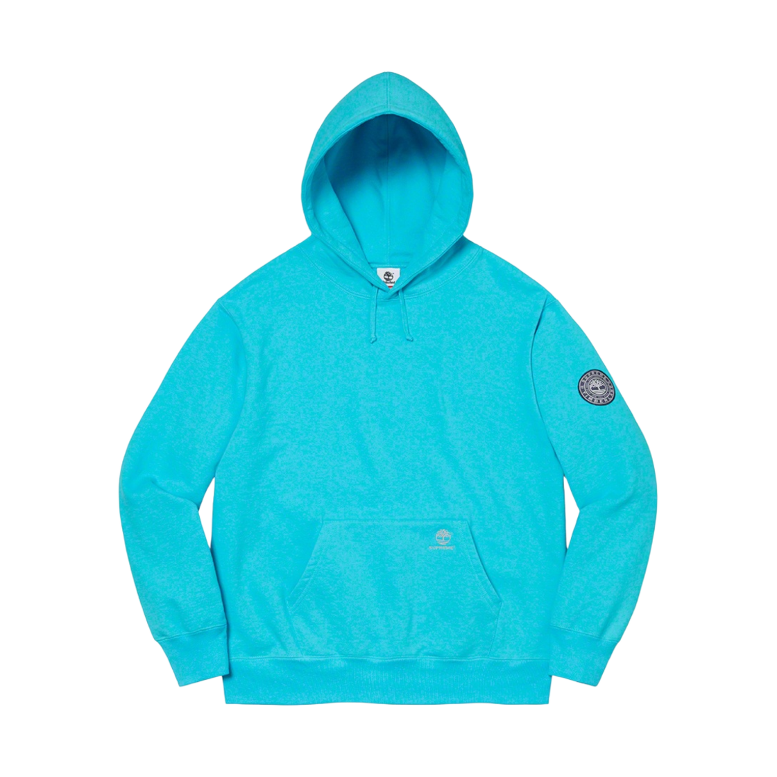 슈프림 x 팀버랜드 후드 스웨트셔츠 브라이트 시안 - 21FW(Supreme x Timberland Hooded Sweatshirt Bright Cyan - 21FW) - 1