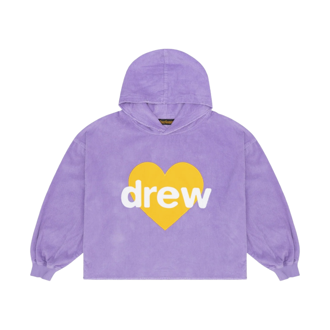 - Drew House Infinite Love Corduroy Boxy Hoodie Lavender