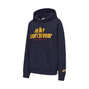 Nike Club Fleece Pullover Hoodie Obsidian University Gold - Asia