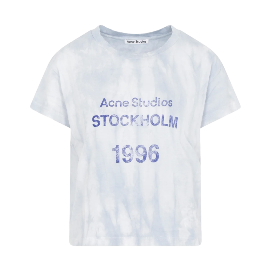 (W) 아크네 스튜디오 로고 스탬프 티셔츠 페일 블루((W) Acne Studios Logo Stamp T-Shirt Pale Blue) - 1