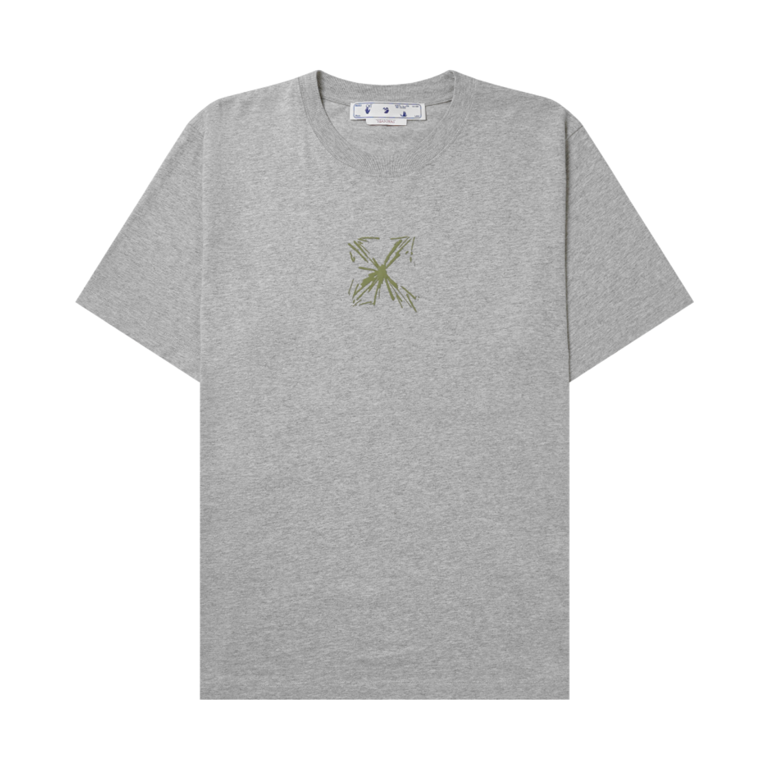 오프화이트 스플래쉬 애로우 슬림 숏슬리브 티셔츠 멜란지 그레이 베이지(Off-White Splash Arrow Slim S/S T-Shirt Melange Grey Beige) - 2