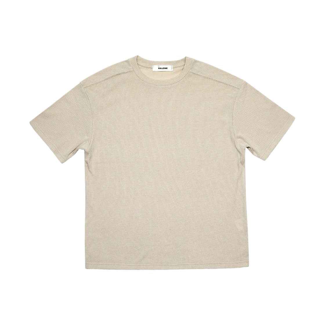 알렌느 하프 래글런 와플 1/2 티셔츠 크림 베이지