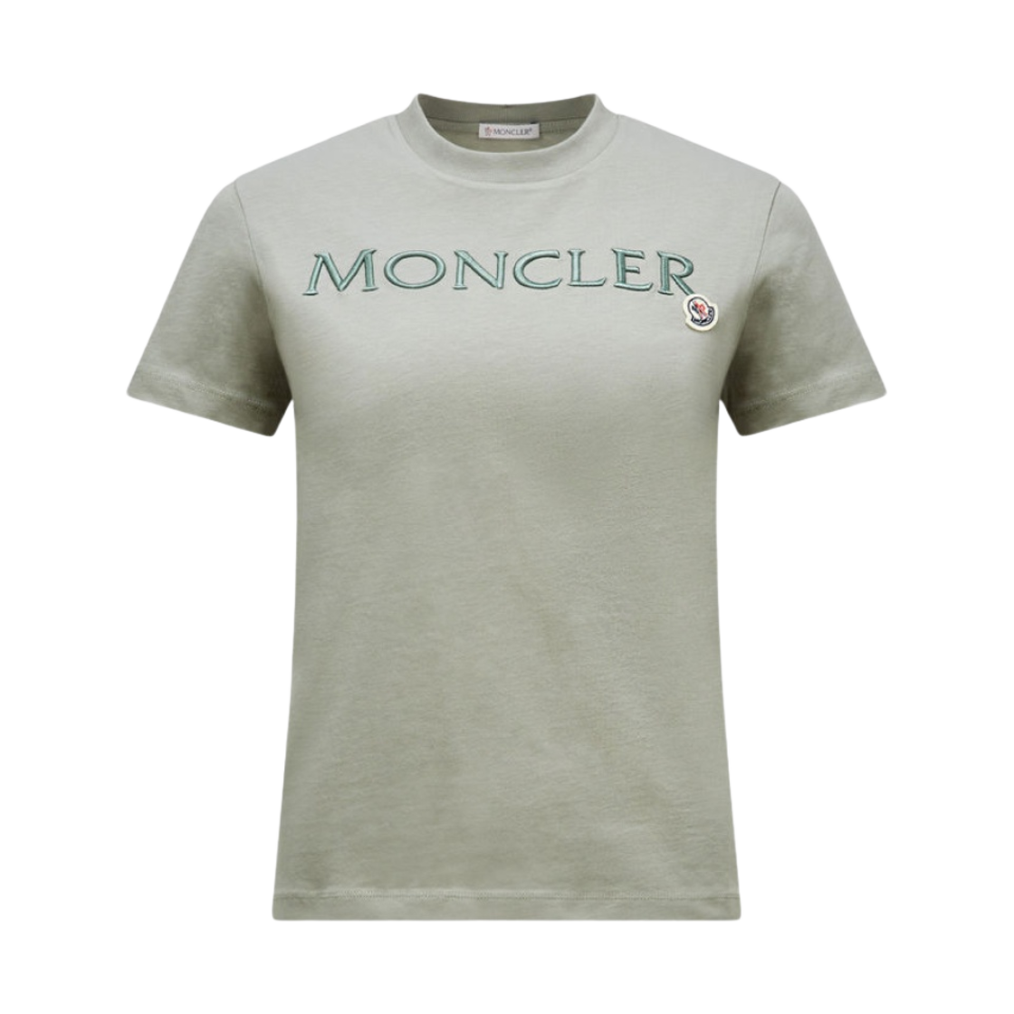 J1-093-8C00006-829HP-92G (W) Moncler Embroidered Logo T-Shirt Sage Green - 24SS