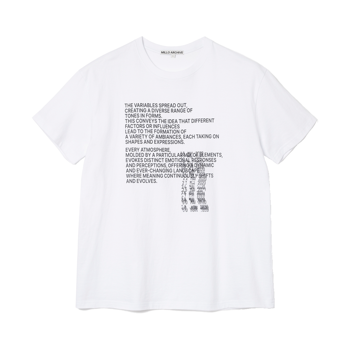 밀로 아카이브 뉴 서브타이틀 티셔츠 화이트