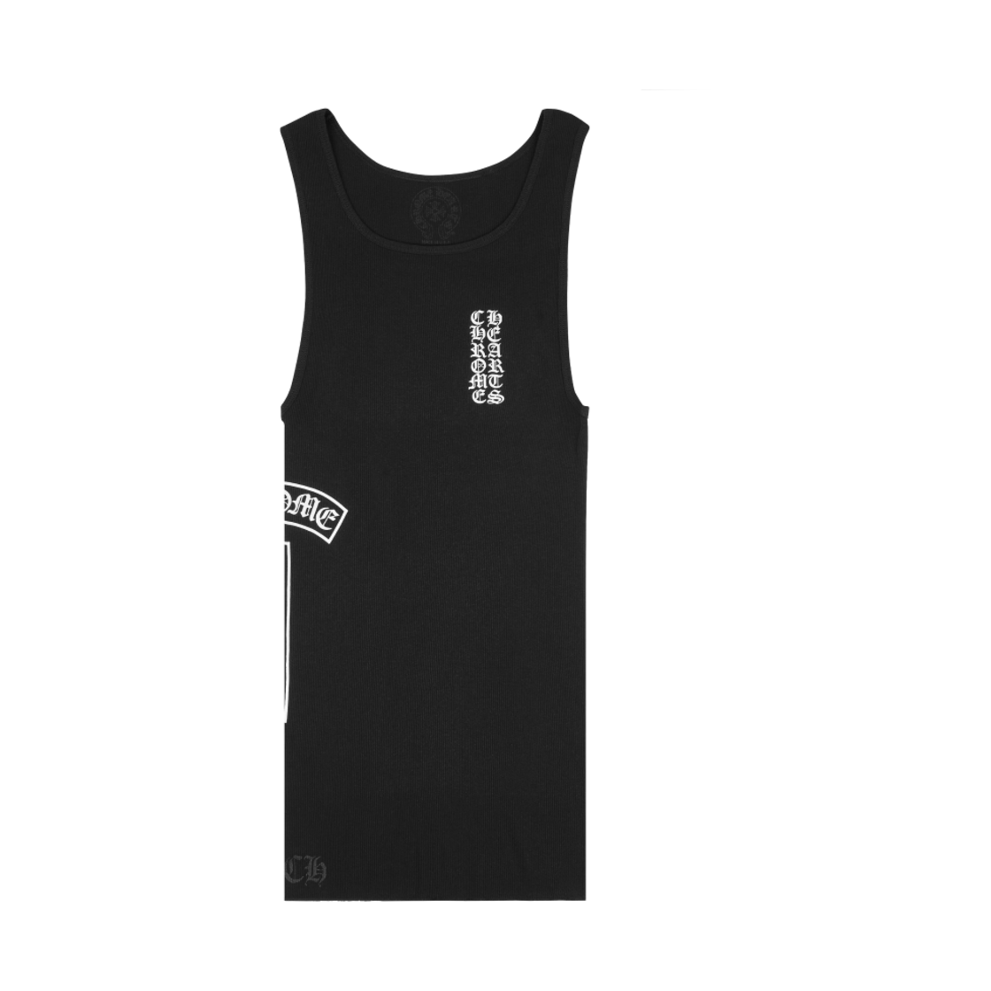 크롬하츠 아이차트 로고 탱크탑 블랙(Chrome Hearts Eyechart Logo Tank Top Black)