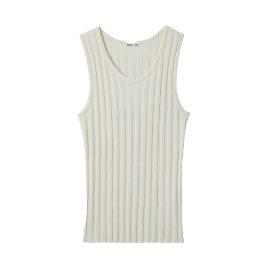RM25SKTP001IV Recto Compact Rib Knit Tank Top Ivory