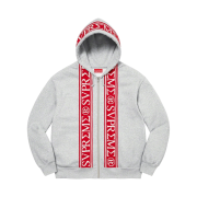 Supreme Roman Zip Up Hooded Sweatshirt Heather Grey - 23SS
