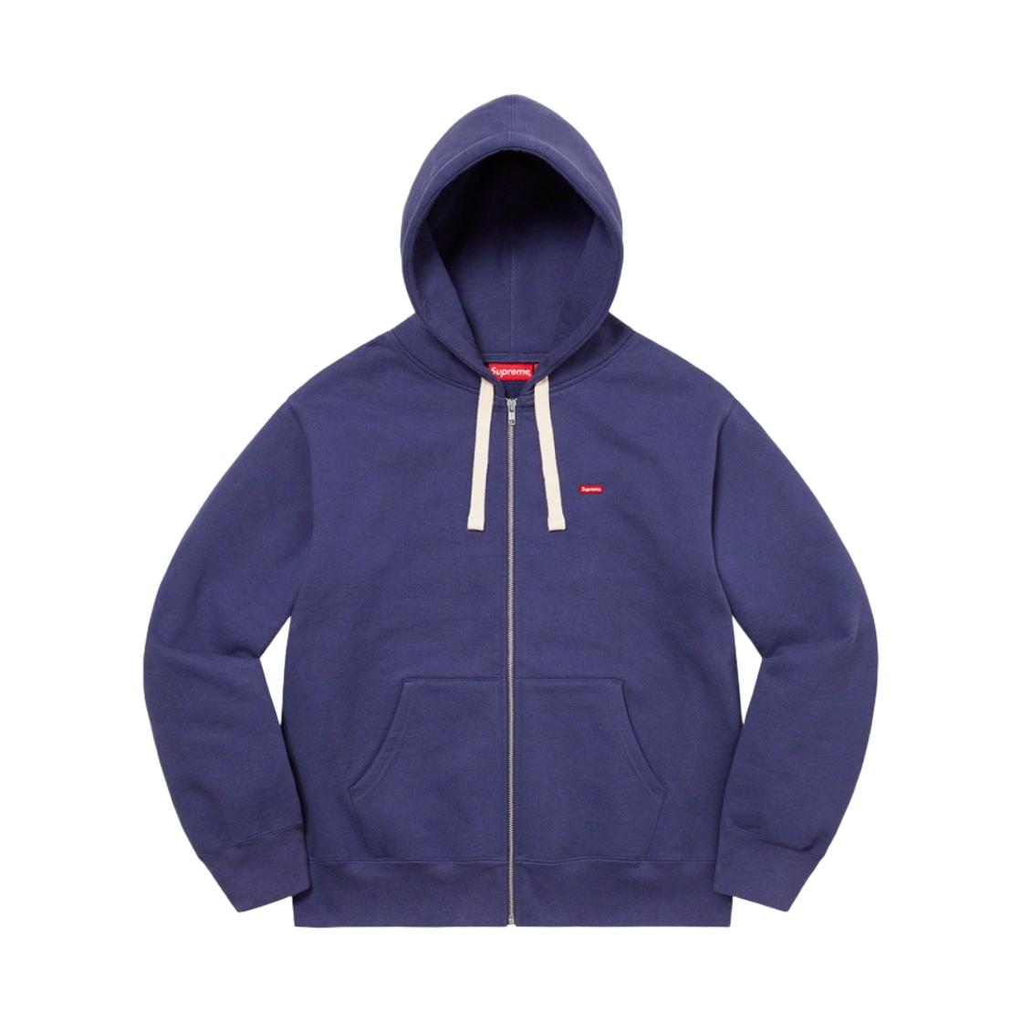 슈프림 스몰 박스 드로우코드 집업 후드 스웨트셔츠 워시드 네이비 - 22FW(Supreme Small Box Drawcord Zip Up Hooded Sweatshirt Washed Navy - 22FW) - 1