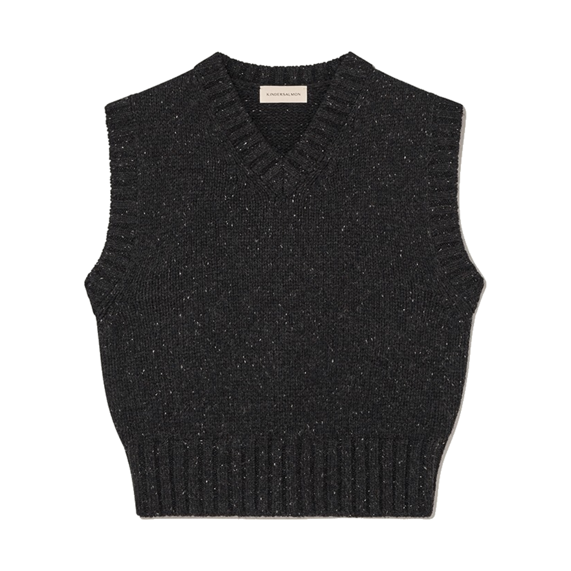 24FW009KN Kindersalmon Women Olivier Vest Black Melange