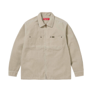 Supreme Washed Corduroy Zip Up Shirt Tan - 24SS