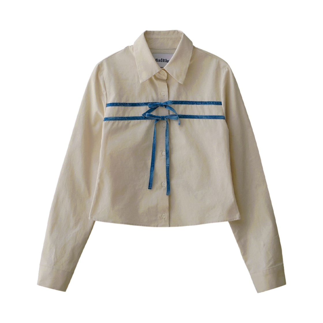 배드블루 더블 벨벳 타이 셔츠 버터