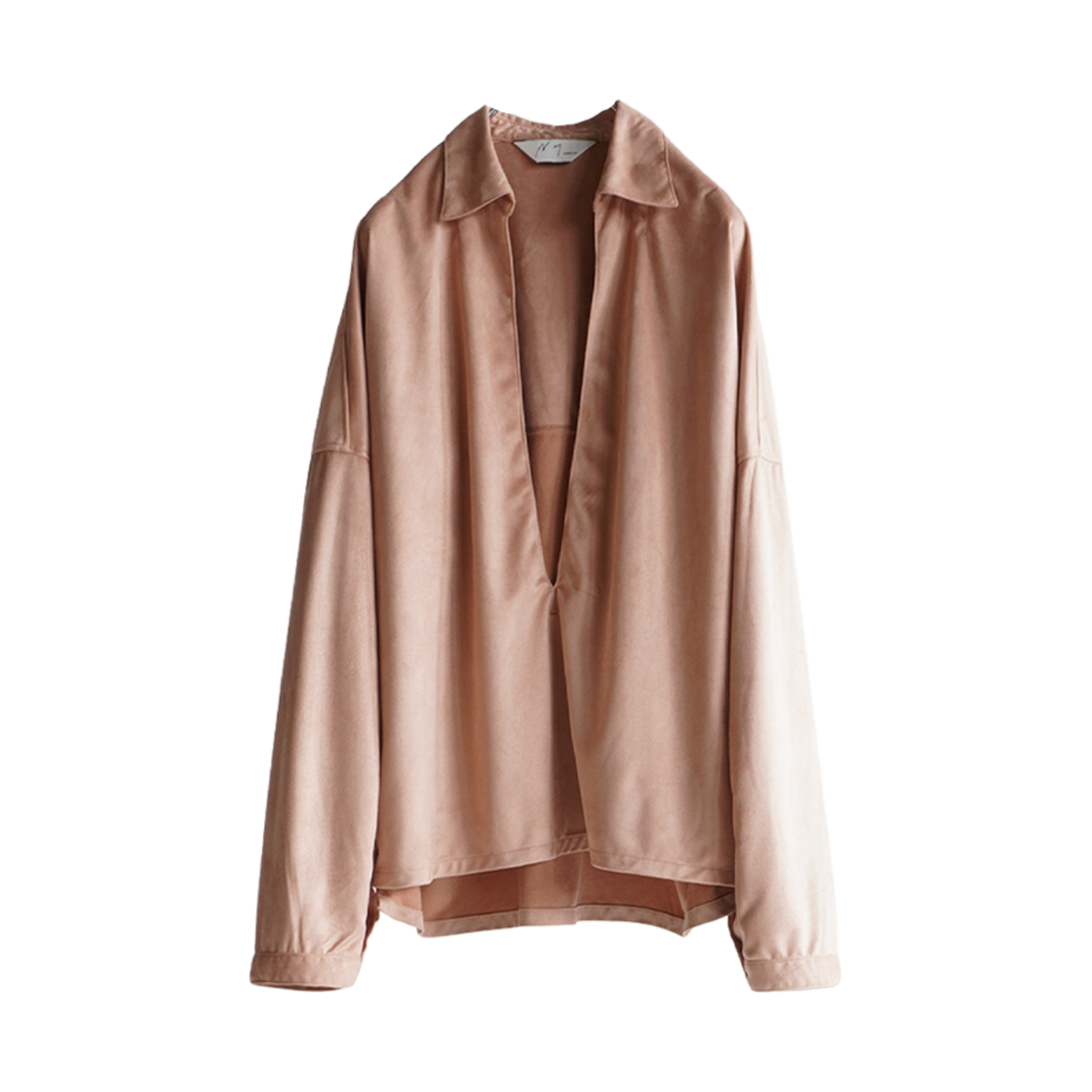 ANC-SH27 Ancellm Vegan Leather Skipper Shirt Dark Pink