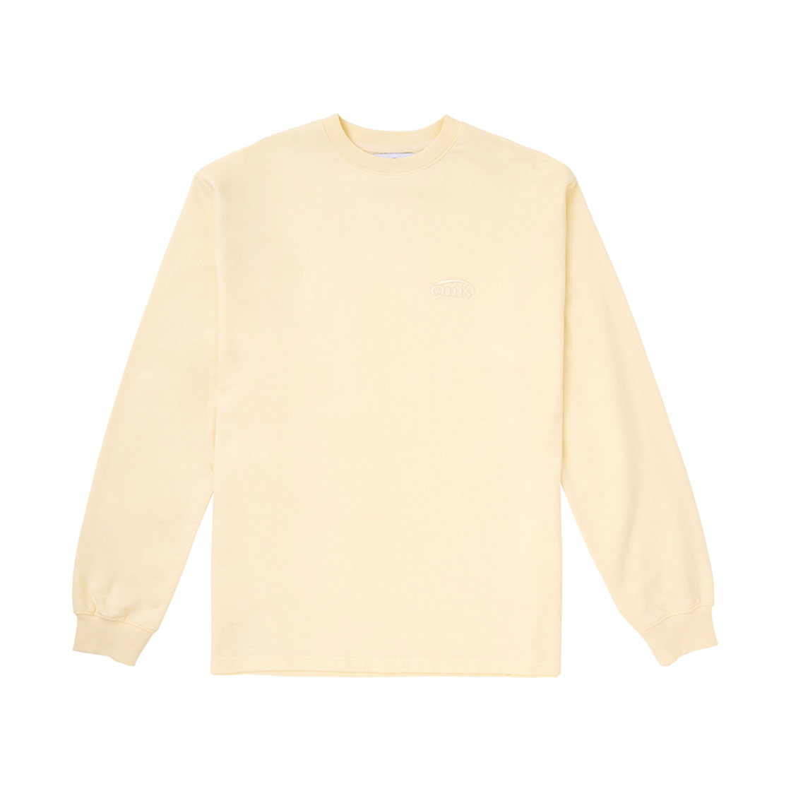 (W) 이미스 롱슬리브 크루넥 티셔츠 크림((W) Emis Long Sleeve Crew Neck T-Shirt Cream) - 2