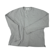 Nonnod Finger Hole Henry Neck T-Shirt Grey