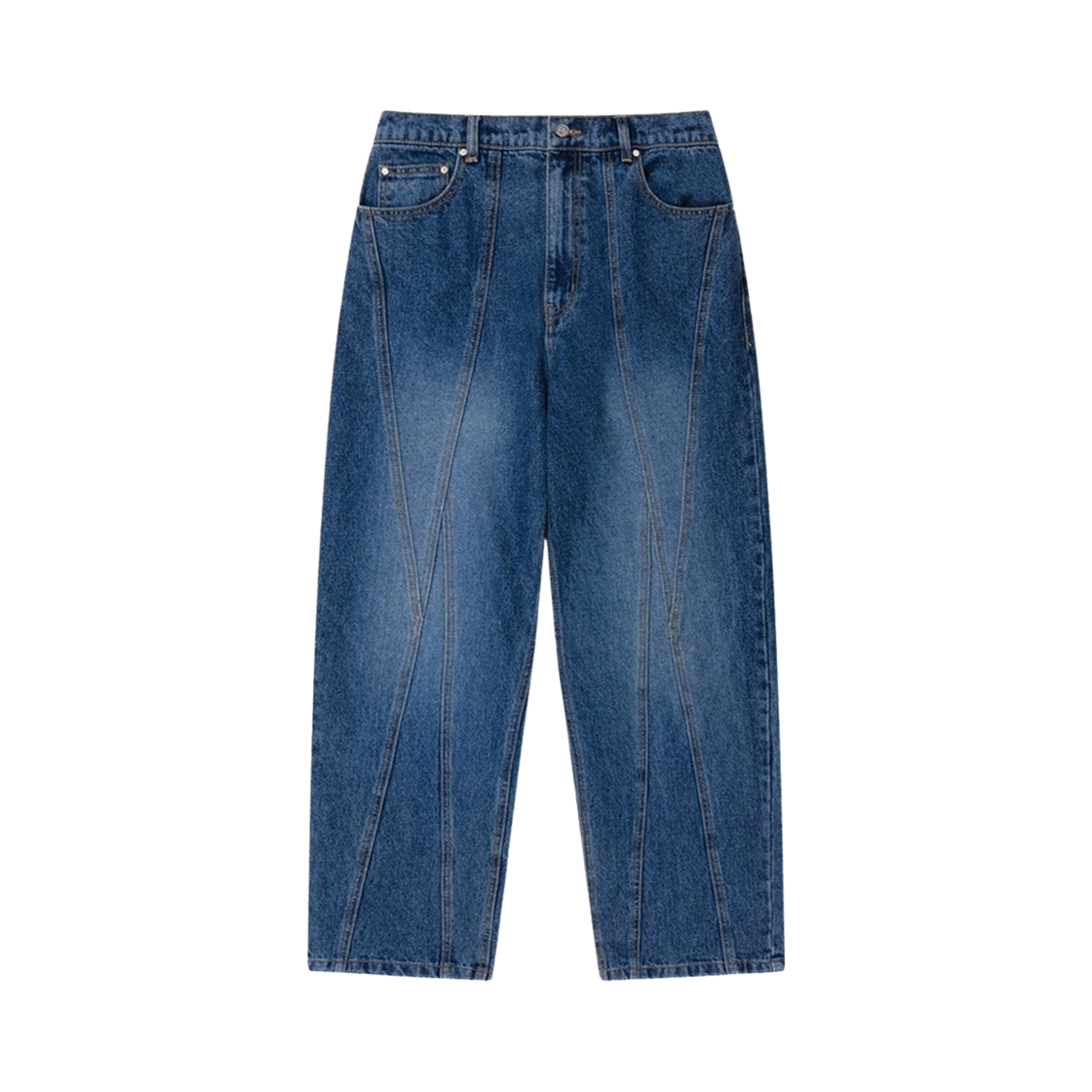 알디브이제트 다이애그널 컷 데님 팬츠 블루(RDVZ Diagonal Cut Denim Pants Blue)