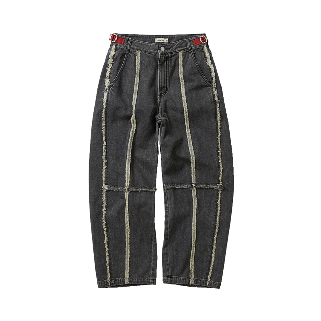KAT7411 Karactor Ragged Denim Pants Black