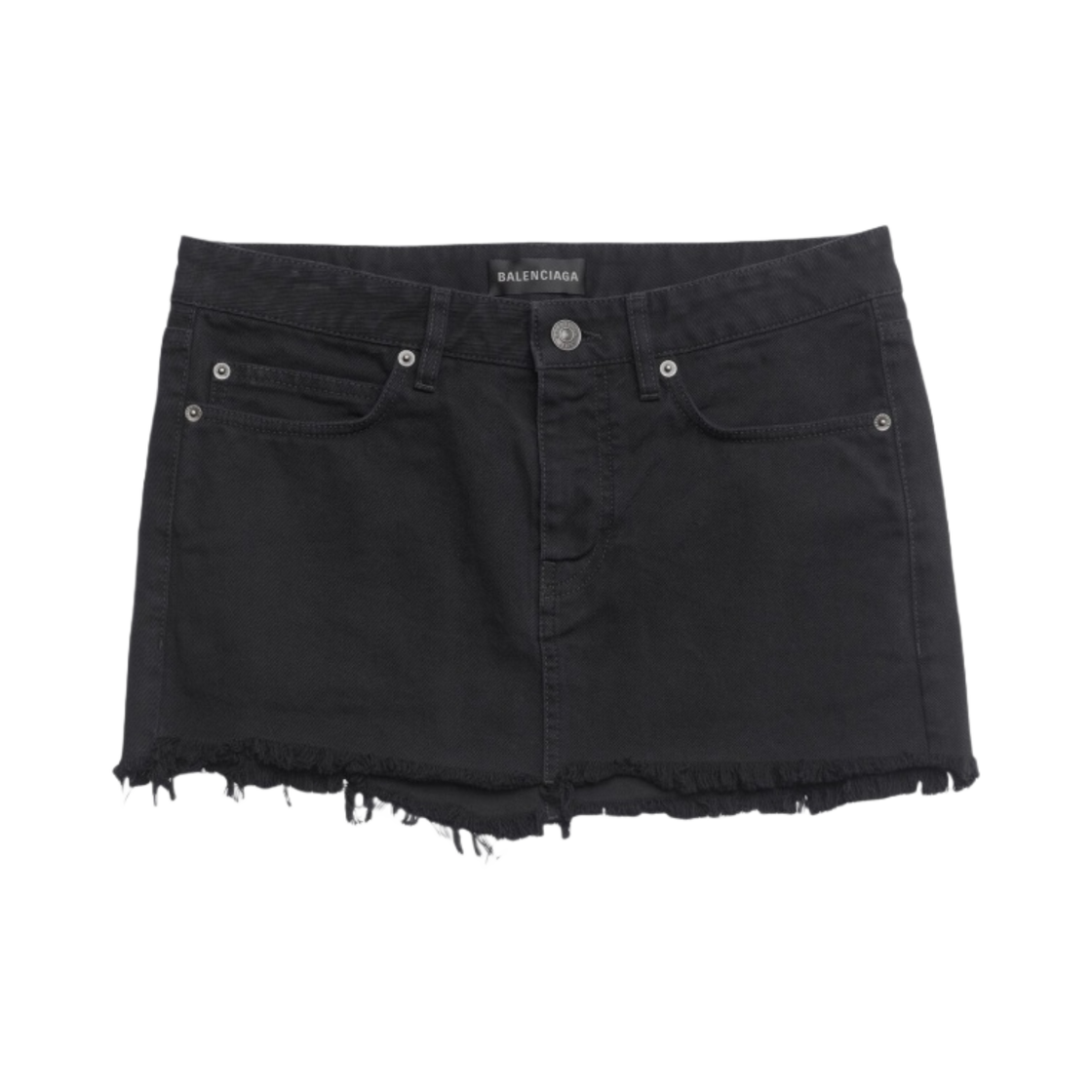(W) 발렌시아가 컷 오프 스커트 블랙((W) Balenciaga Cut-Off Skirt Black) - 1