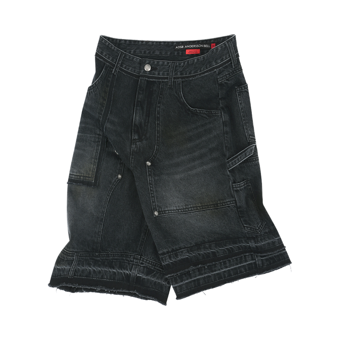 앤더슨벨 유니섹스 패치워크 데님 쇼츠 블랙 | ADSB ANDERSSON