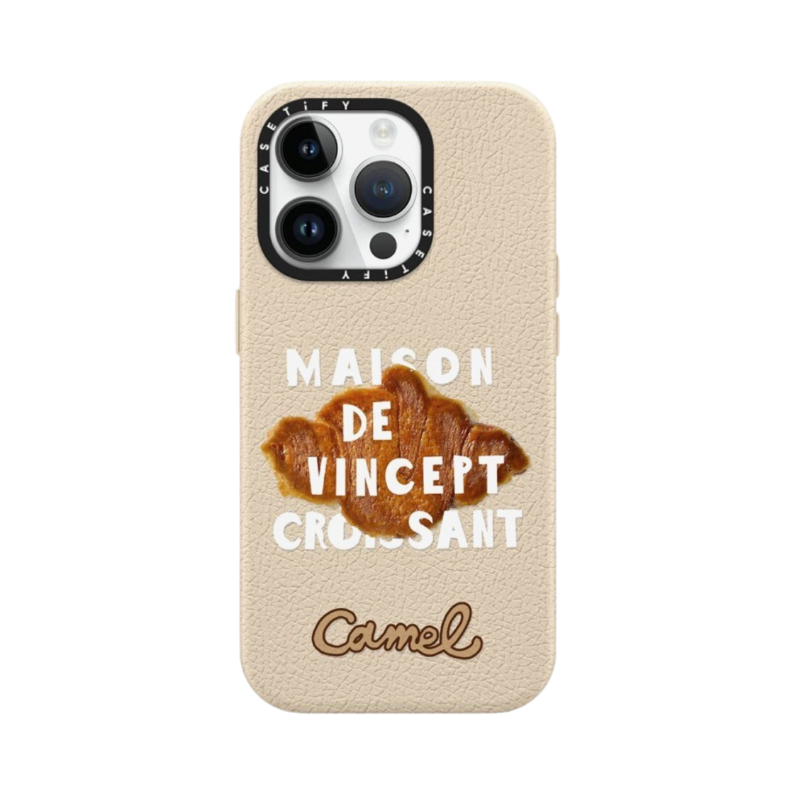 케이스티파이 x 카멜 커피 아이폰 브레드 화이트 맥세이프 레더 케이스 오트밀 누드(Casetify x Camel Coffee iPhone Bread White Magsafe Leather Case Oatmeal Nude) - 1