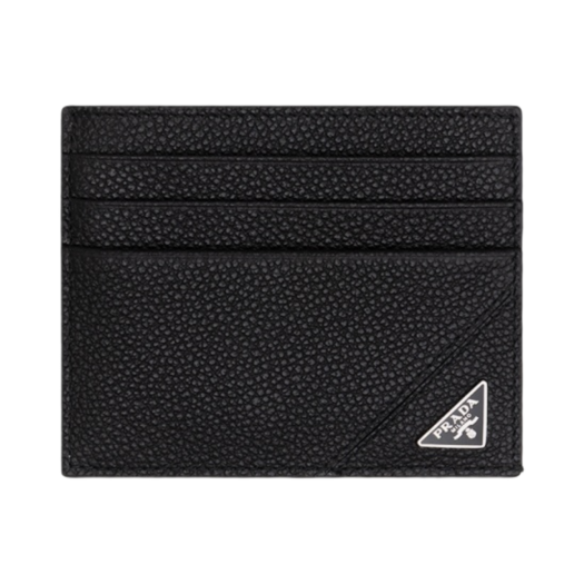 2MC223-2CB2-F0002 Prada Vitello Micro Grain Leather Card Holder Black