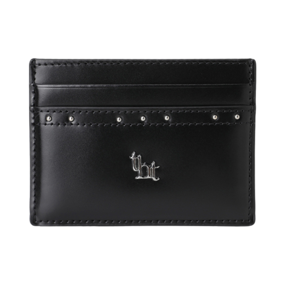 - (W) Threetimes Classic Stud Card Holder Black