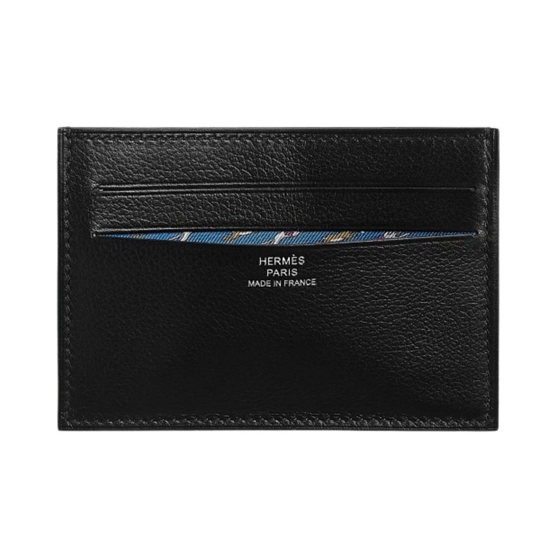 H085841CAAA Hermes Citizen Twill Card Holder Evergrain & Noir Bleu Zanzibar