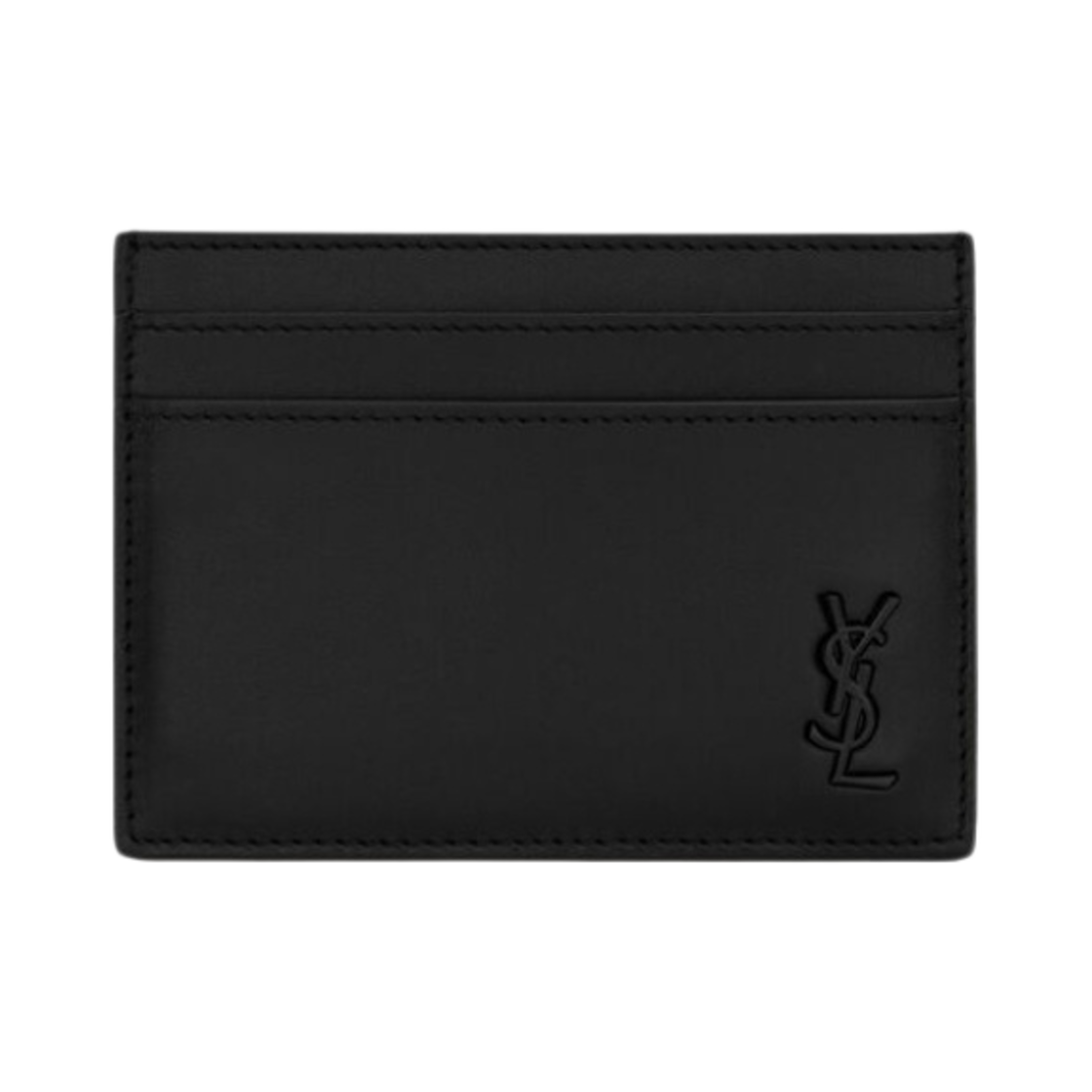 생로랑 매트 레더 타이니 블랙 모노그램 카드 케이스 블랙(Saint Laurent Tiny Black Monogram Card Case in Matte Leather Black)