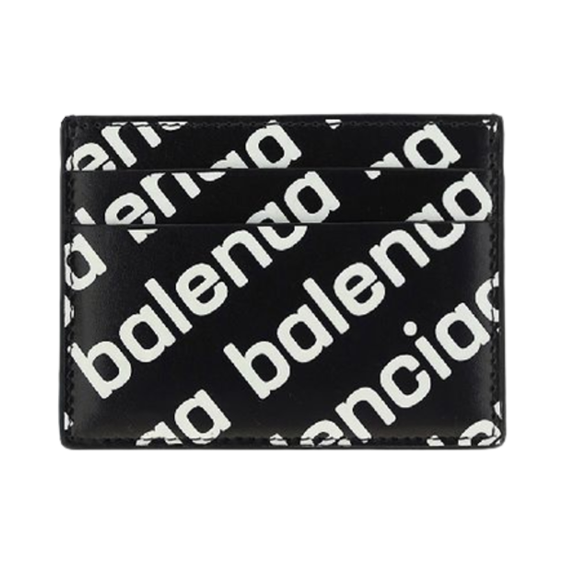 발렌시아가 다이애그널 로고 카프스킨 카드 홀더 블랙(Balenciaga Diagonal Logo Calfskin Card Holder Black) - 1
