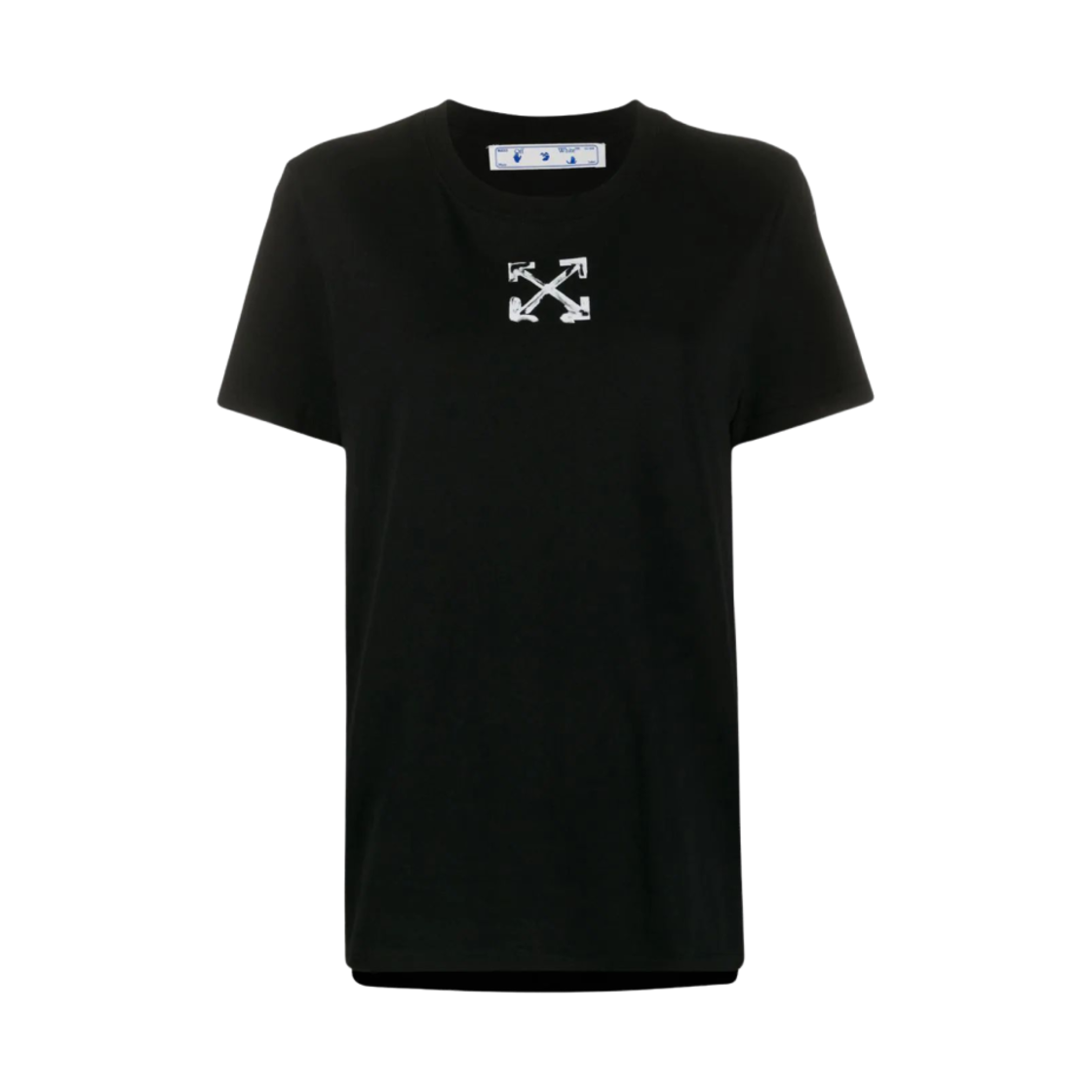 (W) 오프화이트 스프레이 애로우 로고 티셔츠 블랙 화이트((W) Off-White Spray Arrow Logo T-Shirt Black White) - 1