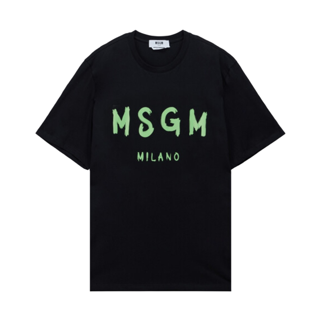 엠에스지엠 브러쉬드 로고 코튼 티셔츠 블랙(MSGM Cotton T-Shirt with Brushed Logo Black) - 1