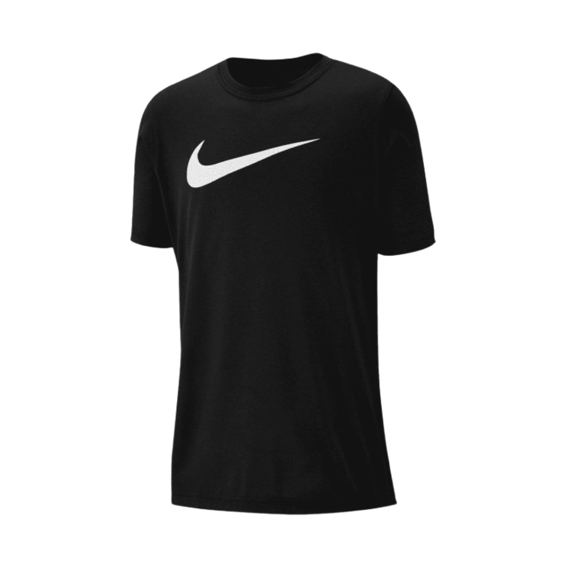 (키즈) 나이키 드라이핏 스우시 숏슬리브 티셔츠 블랙((Kids) Nike Dri-Fit Swoosh Short Sleeve T-Shirt Black) - 1