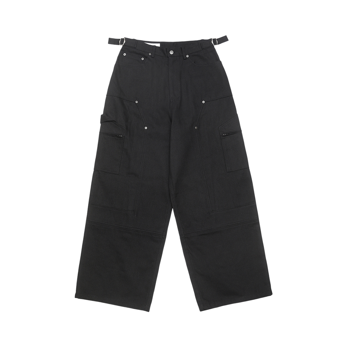알렌느 카펜터 카고 코튼 팬츠 블랙(Haleine Carpenter Cargo Cotton Pants Black (VB309))