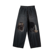 Kapital Katsuragi Port Baggy Pants Black