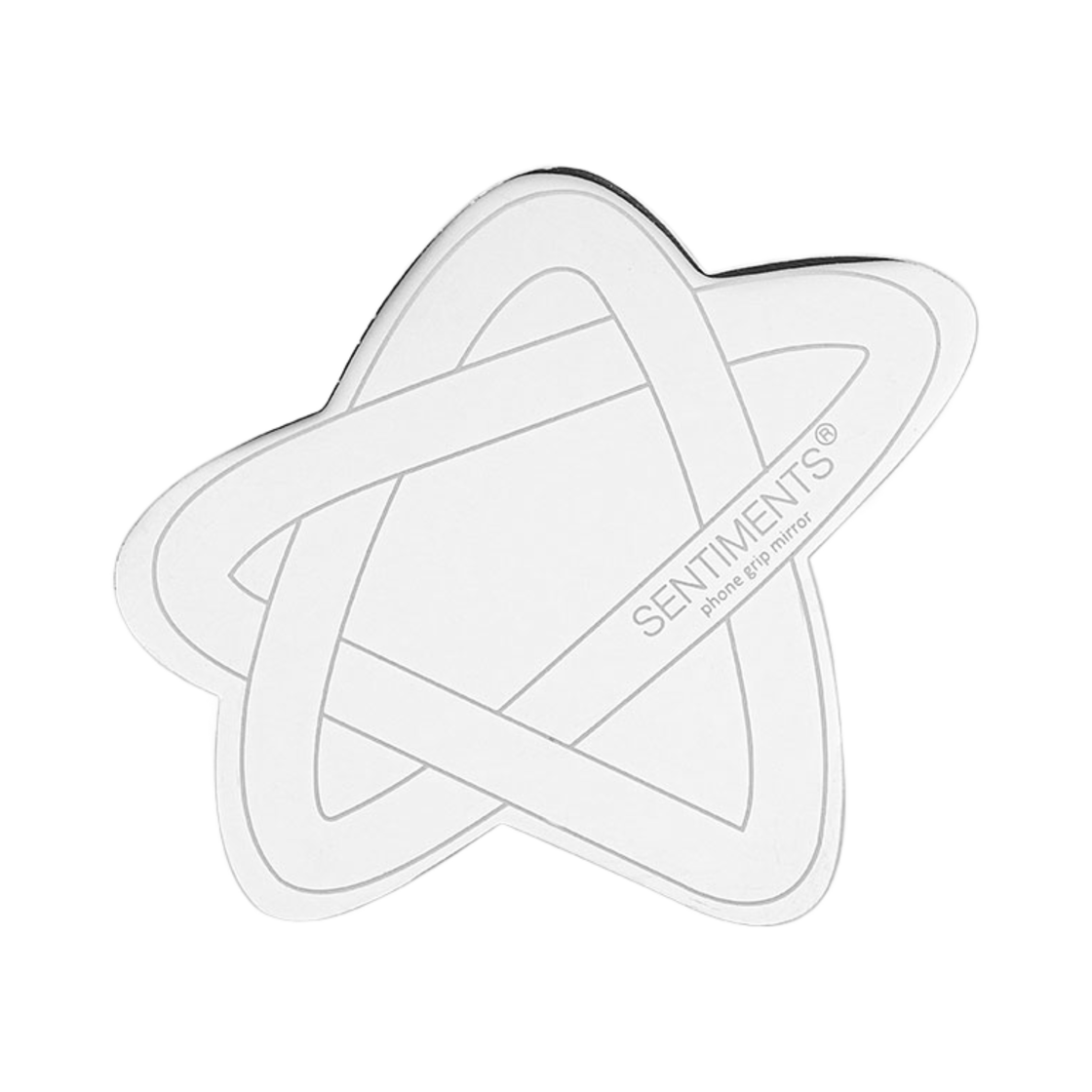 NO601S Sentiments No.602 Star Mirror Phone Grip Silver