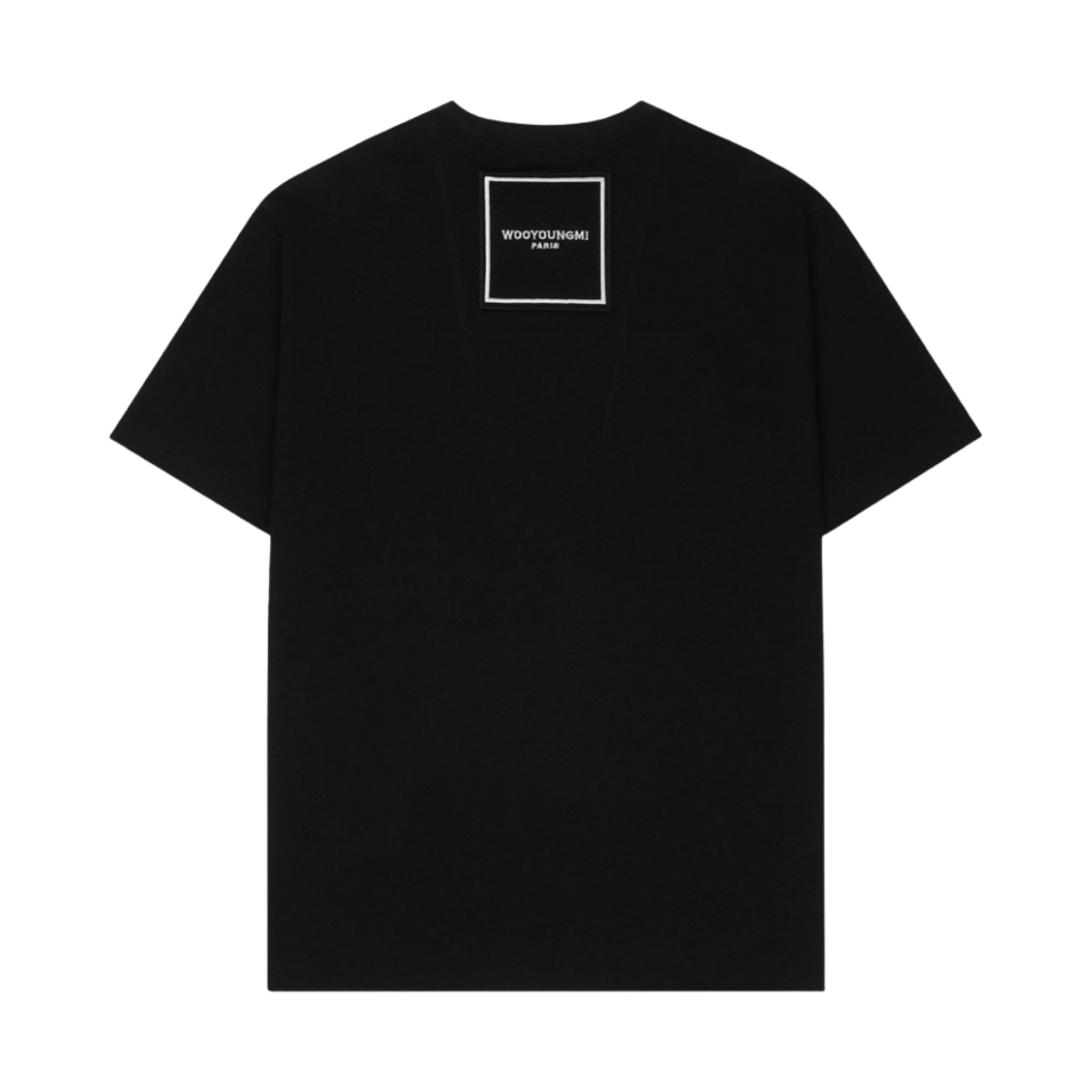 우영미 스퀘어 라벨 티셔츠 블랙 - 22SS
