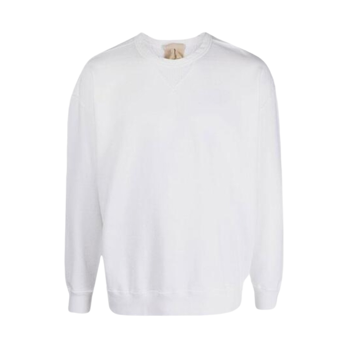 텐씨 가먼트 다이드 코튼 저지 스웨트셔츠 화이트(Ten C Garment Dyed Cotton Jersey Sweatshirt White)